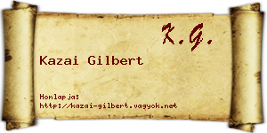 Kazai Gilbert névjegykártya